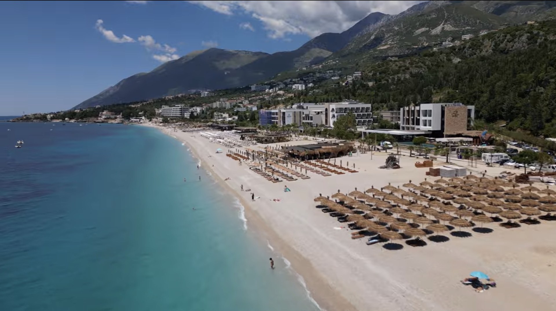 Dhërmi, Albania — beach and Albanian Riviera coast