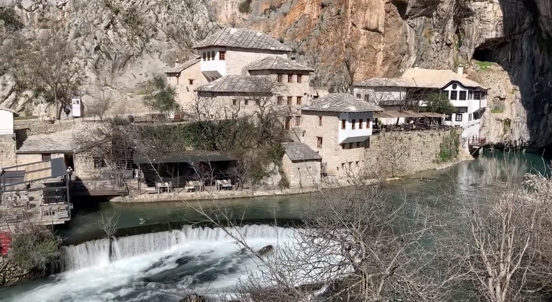 Blagaj Tekke beside the Buna River and its karst spring