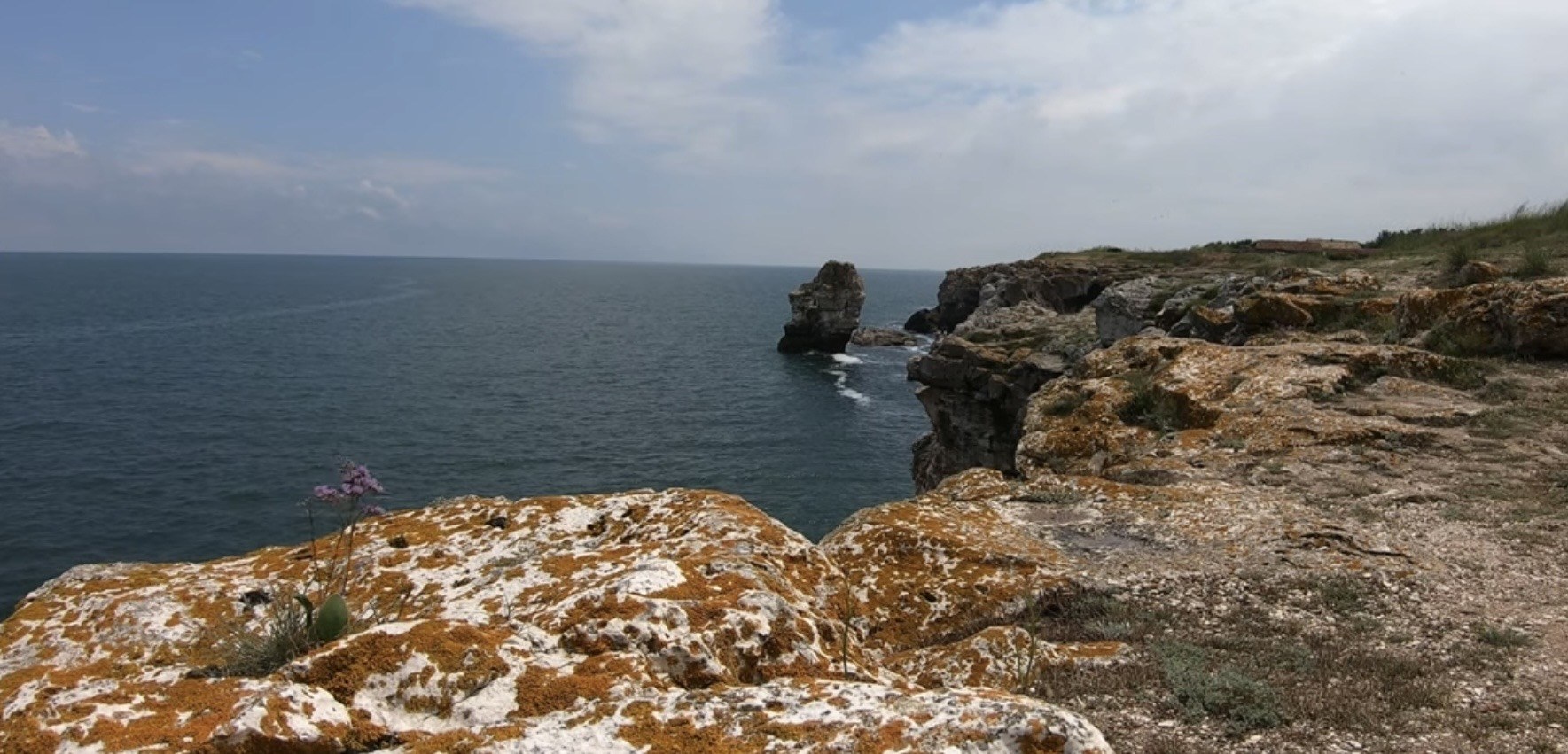 Aerial view of the Tulenovo sea arch, Bulgaria