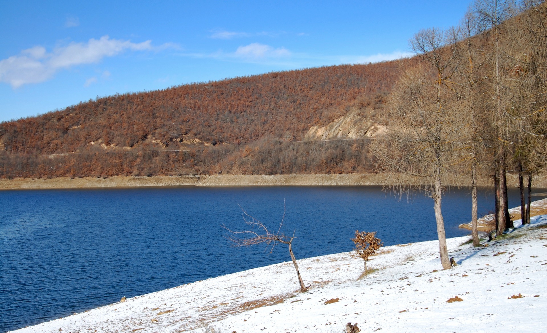 Batllava Lake reservoir in Kosovo