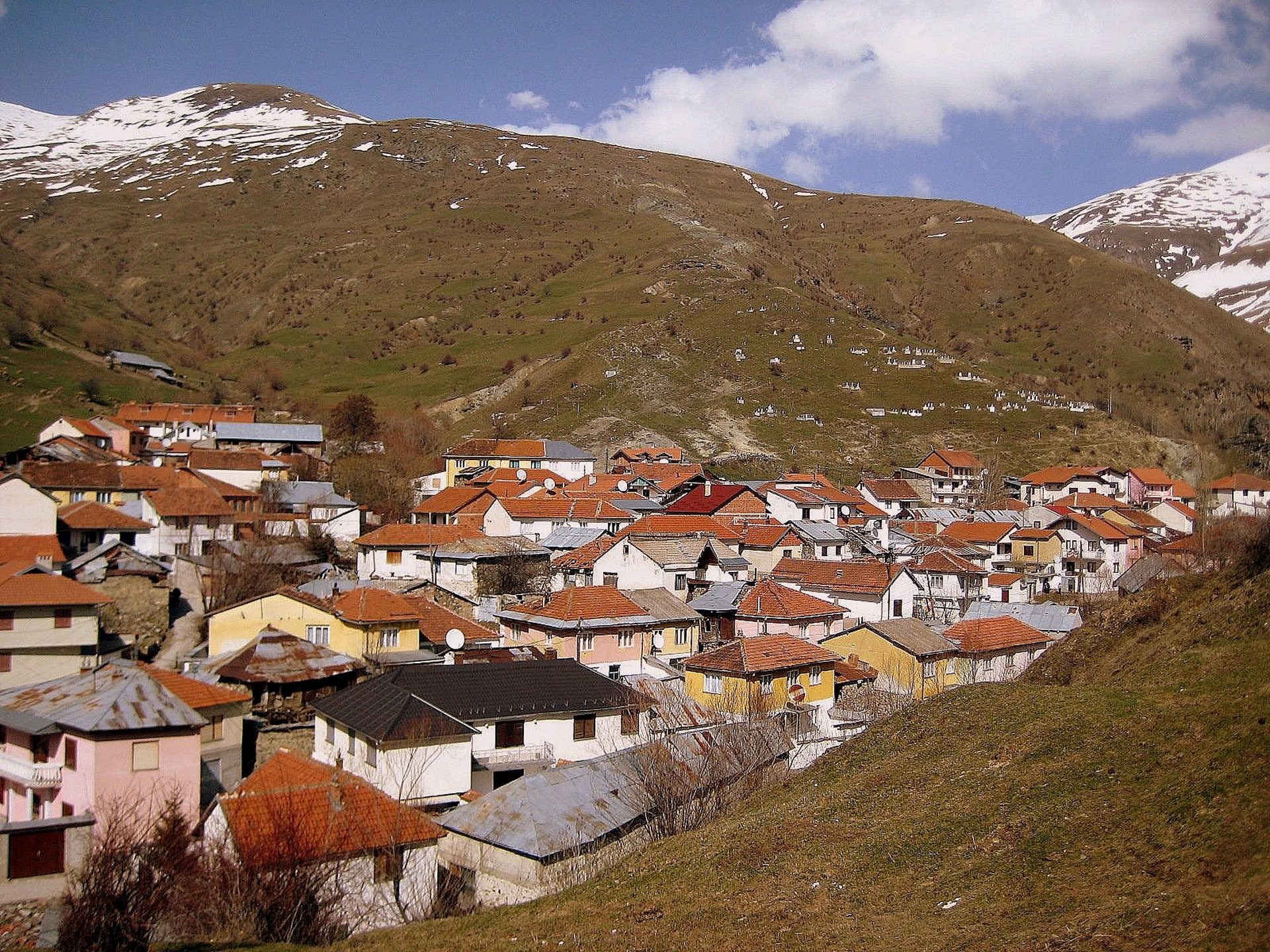 Brod mountain village in Kosovo