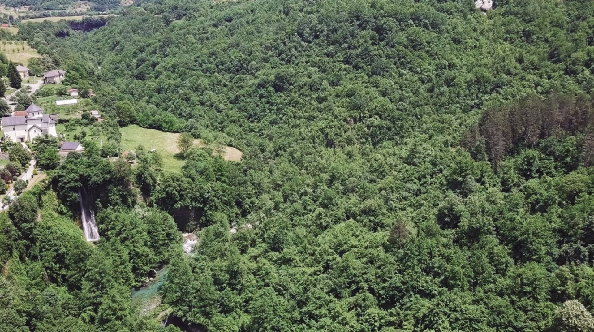 Morača Monastery valley and waterfall, Montenegro