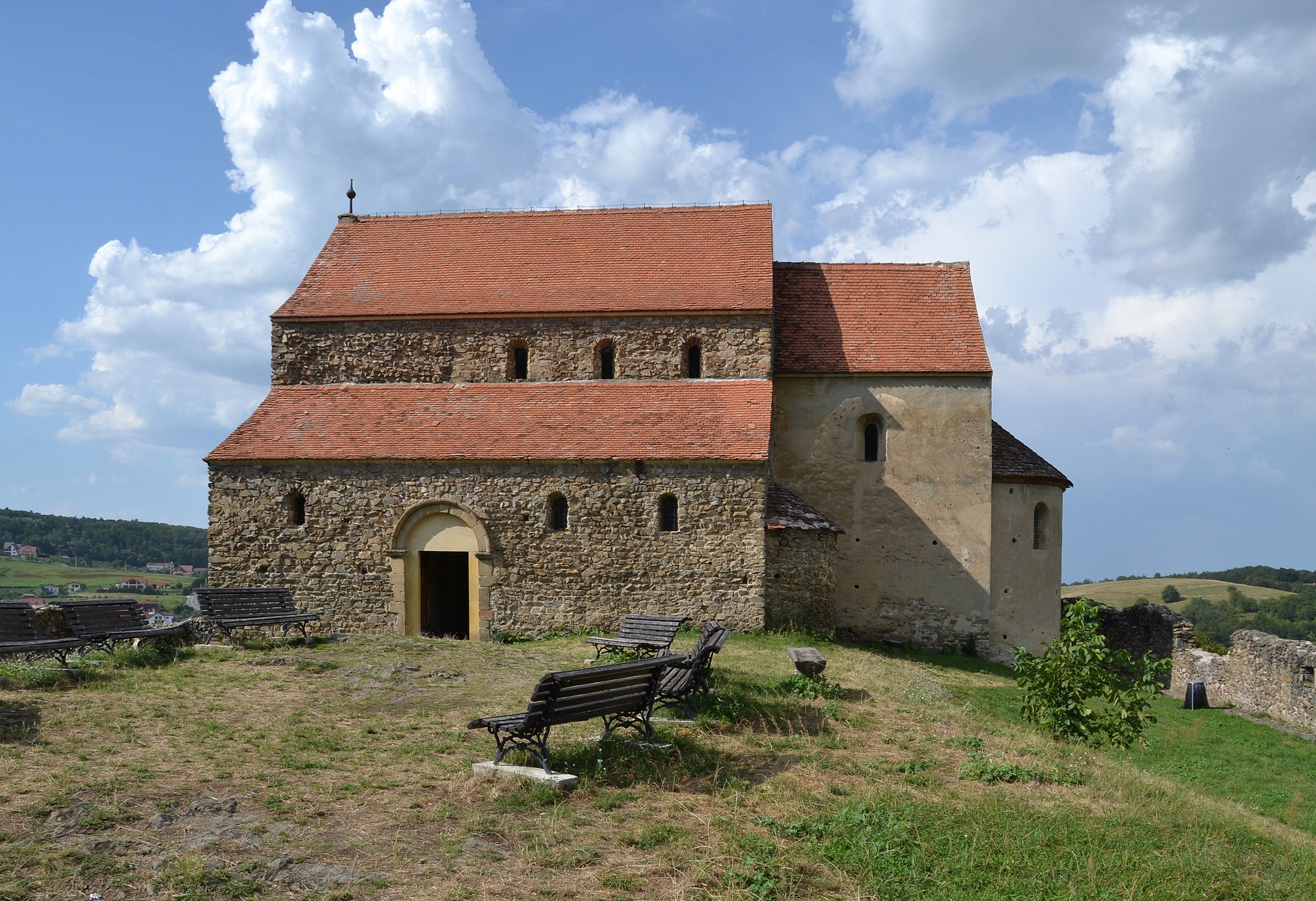 Cisnădioara Saxon church exterior, Romania