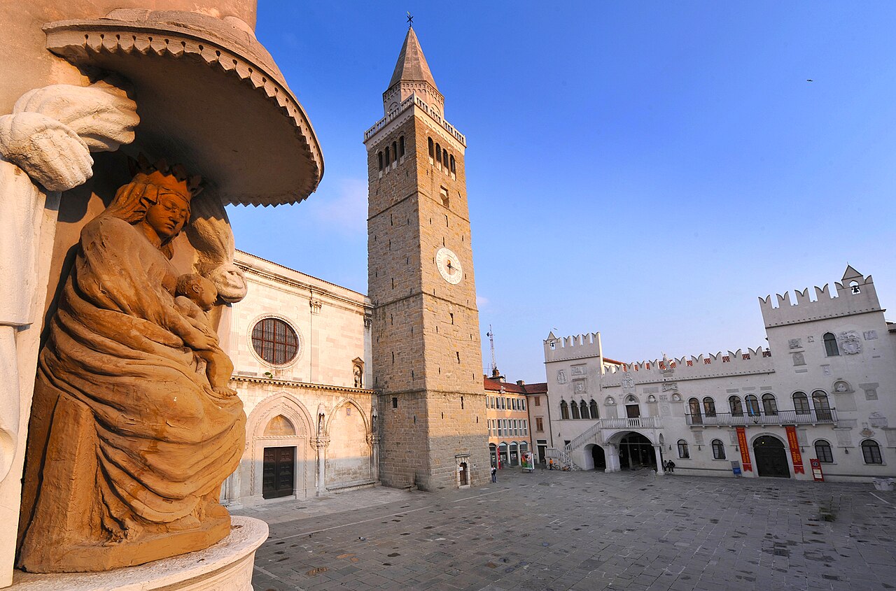 Koper, Slovenia — Venetian port city with Titov Square and Praetorian Palace