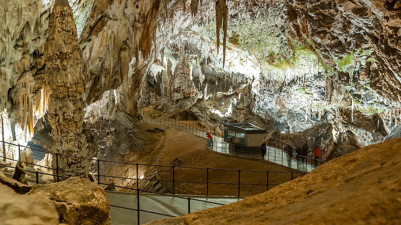 Postojna Cave, Slovenia — underground railway through spectacular karst formations
