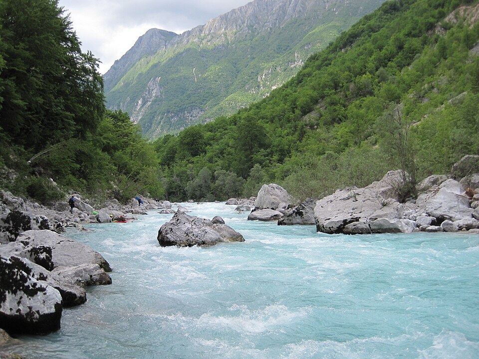 Soča Valley, Slovenia — emerald-green river in the Julian Alps